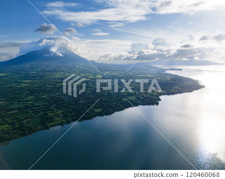 Maderas and Concepcion volcano in Ometepe island 120460068