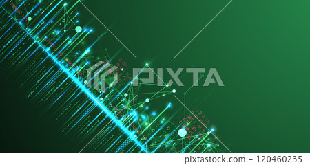 Big Data futuristic, technology light design. Vector datum digital background. Illustration innovation of data system. Hand drawn illustration. 120460235