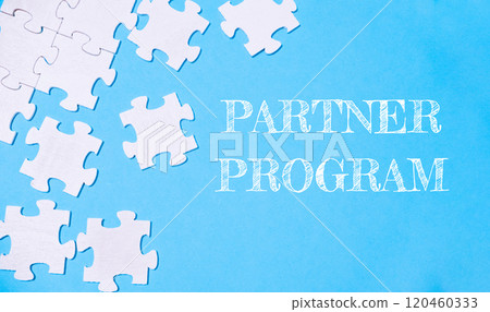 A puzzle with the word partner program written on it 120460333