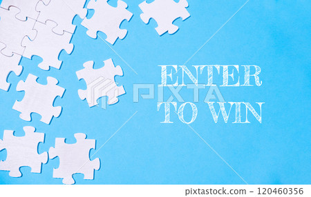 A puzzle with the words enter to win written above it 120460356