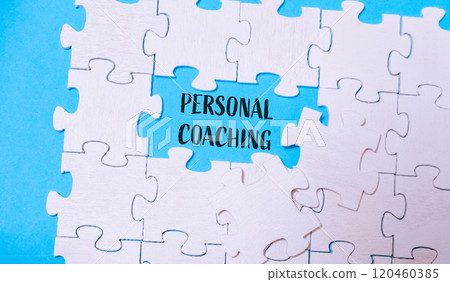 A puzzle with the word personal coaching written in the middle A puzzle with the word personal coaching written in the middle 120460385