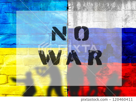 A poster with a blue, yellow 120460411