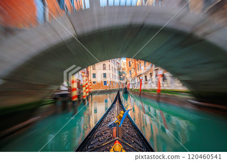 Venice, Italy From a Moving Gondola Venice, Italy From a Moving Gondola 120460541