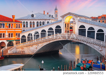 Venice, Italy at the Rialto Bridge over the Grand Canal 120460553