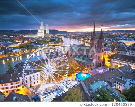 Basel, Switzerland Historic Cityscape at Dawn 120460559