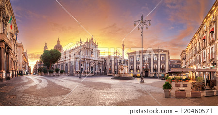 Catania, Sicily, Italy from Piazza Del Duomo 120460571