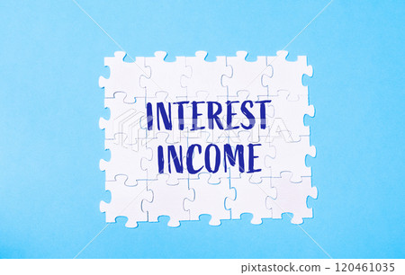 A puzzle with the word Interest written on it 120461035