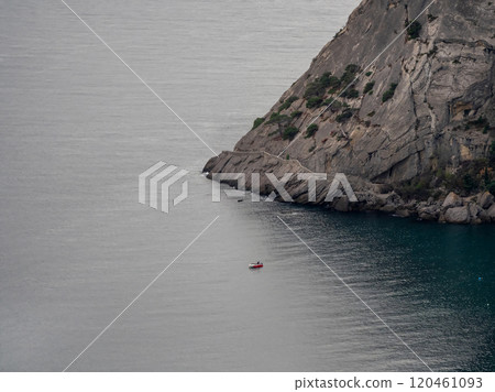 stone trail along the edge of the cliff stone trail along the edge of the cliff 120461093