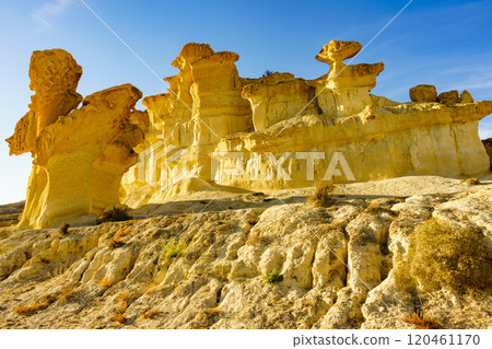 Rock formations Bolnuevo, Spain 120461170