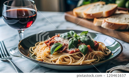 pasta with shrimps 120461637