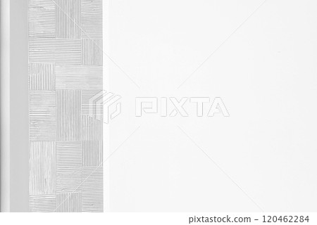 White tiles and Stucco Wall Background with Space for Text. 120462284