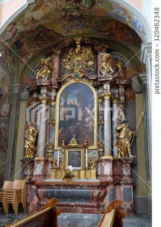 Altar of Saint John Grande in Barmherzigenkirche church in Graz, Styria, Austria Altar of Saint John Grande in Barmherzigenkirche church in Graz, Styria, Austria 120462348