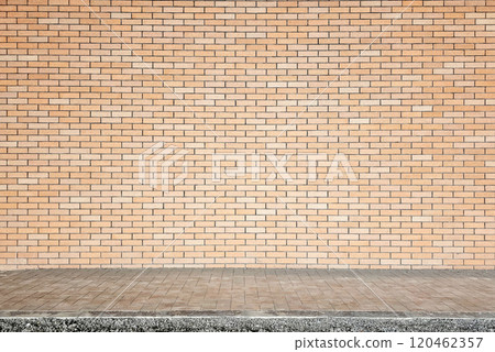 Red Brick Room Texture Background. 120462357