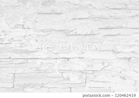 White Grunge Brick Wall Background. 120462419