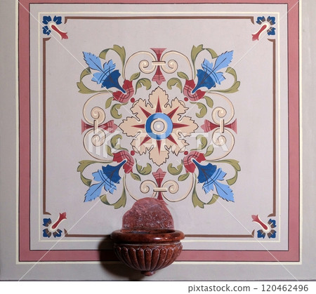 Fresco in the church of Saint Matthew in Stitar, Croatia Fresco in the church of Saint Matthew in Stitar, Croatia 120462496