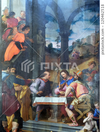 Supper at Emmaus by Santi di Tito, Basilica of Santa Croce (Basilica of the Holy Cross) in Florence, Italy 120462518