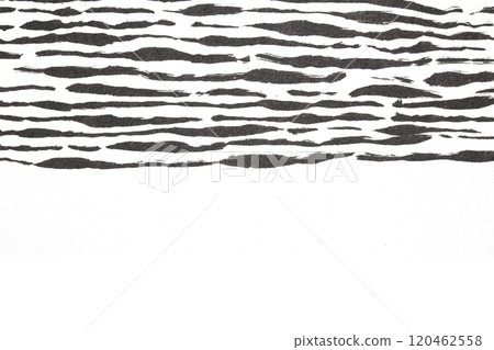 Thick Ink Pen Black Lines on White Background Zebra Skin Barcode Shapes 120462558