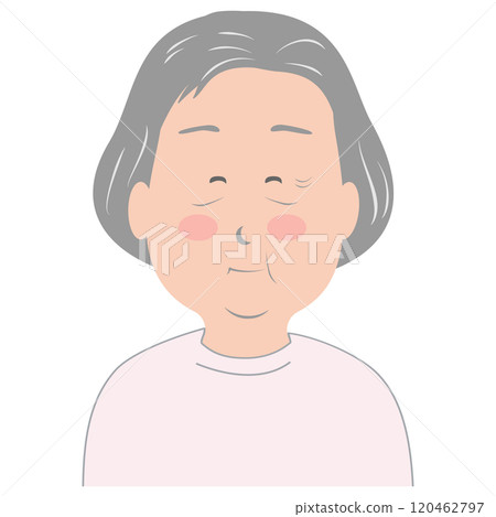 Cute grandmother's illustration, upper body, senior 120462797
