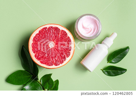 Cosmetic products and grapefruit citrus fruit Cosmetic products and grapefruit citrus fruit 120462805