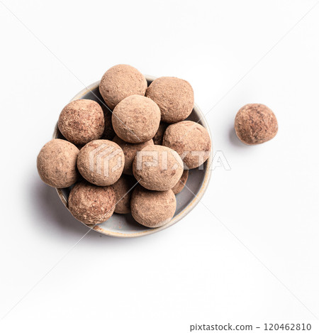 Balls of edible caramel clay or chalk Balls of edible caramel clay or chalk 120462810