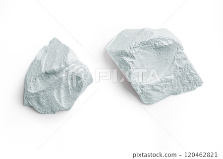 Pieces of edible clay or chalk 120462821