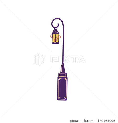 Vintage Streetlight, Urban Architecture Design Element Cartoon Vector Illustration Vintage Streetlight, Urban Architecture Design Element Cartoon Vector Illustration 120463096