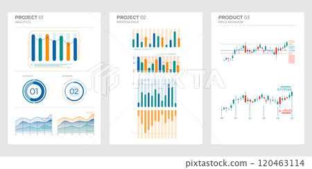 Project elements commercial charts. Modern visual vector illustration. Project elements commercial charts. Modern visual vector illustration. 120463114