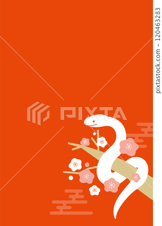 2025可愛蛇年蛇梅賀年片 2025可愛蛇年蛇梅賀年片 120463283