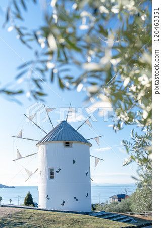 Greek windmill of Shodoshima Olive Park Greek windmill of Shodoshima Olive Park 120463351