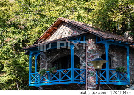Traditional architecture of Georgia in Kakheti area 120463454