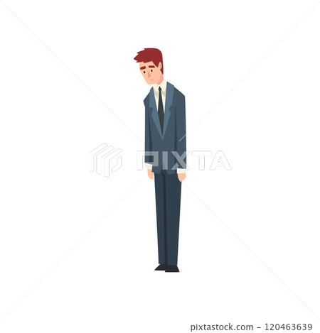 Unlucky Upset Businessman, Business Competition Concept Vector Illustration Unlucky Upset Businessman, Business Competition Concept Vector Illustration 120463639
