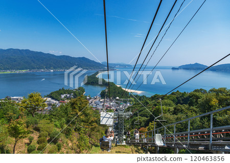 日本三大美景之一的天橋立 從纜車上看到的天橋立 120463856