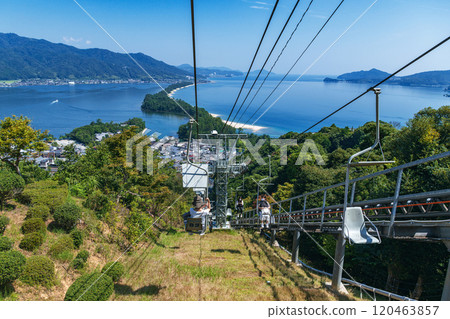 日本三大美景之一的天橋立 從纜車上看到的天橋立 120463857