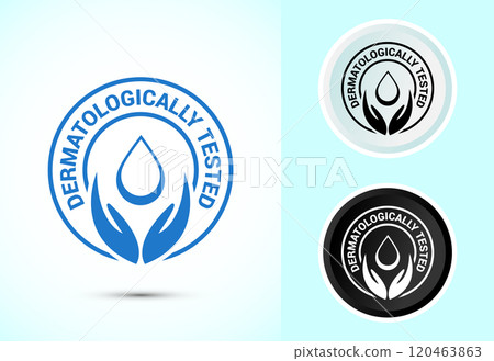 Dermatologically tested icon design, dermatology test and dermatologist clinic icon 120463863