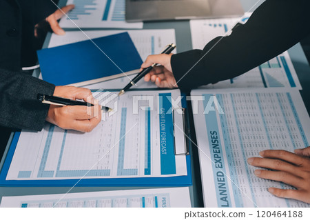 Fund managers team consultation and discuss about analysis Investment stock market at office Fund managers team consultation and discuss about analysis Investment stock market at office 120464188