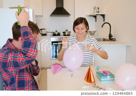 Happy Birthday at Home concept. Happy Birthday at Home concept. 120464865