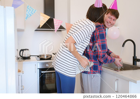 Happy Birthday at Home concept. Happy Birthday at Home concept. 120464866