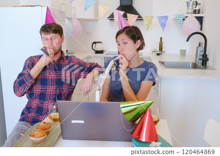 Happy Birthday at Home concept. Happy Birthday at Home concept. 120464869