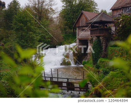 Travel to Village of Rastoke near Slunj in Croatia 120464894