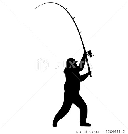 A man casting a lure 120465142