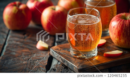 Healthy organic food. Apple cider vinegar 120465235
