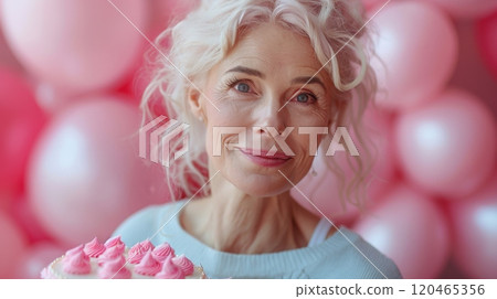 Senior Happy birthday concept. 120465356