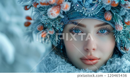 Winter season. Mystical woman 120465436