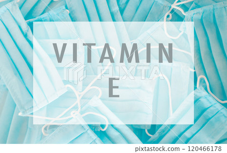 Blue and white sign with a bunch of masks on it 120466178