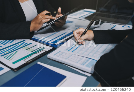 Fund managers team consultation and discuss about analysis Investment stock market at office Fund managers team consultation and discuss about analysis Investment stock market at office 120466240