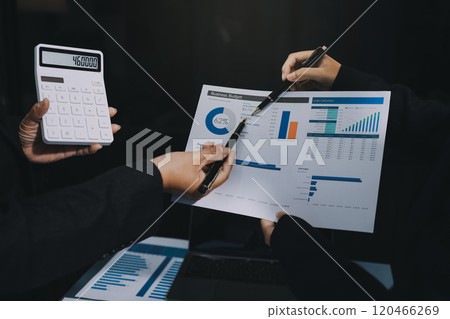 Fund managers team consultation and discuss about analysis Investment stock market at office Fund managers team consultation and discuss about analysis Investment stock market at office 120466269