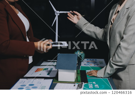 Carbon offset price report CO2 emission. Future growth Net zero waste in ESG ethical SME office protect climate change global warming social issues project. Group of asia people Eco friendly SDGs plan Carbon offset price report CO2 emission. Future growth Net zero waste in ESG ethical SME office protect climate change global warming social issues project. Group of asia people Eco friendly SDGs plan 120466316