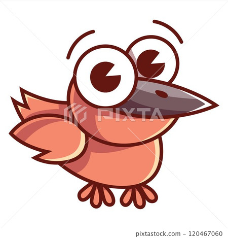 cute sparrow character on white background. 120467060
