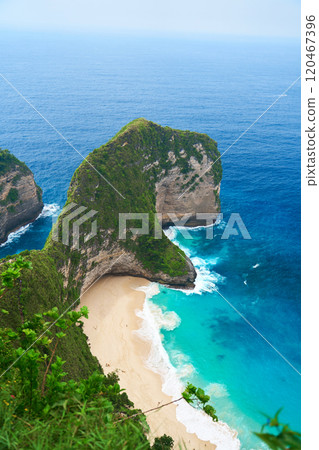 Cinematic aerial landscape shots of the beautiful island dinosaur of Nusa Penida. Huge cliffs by the shoreline and hidden dream beaches with clear water. Cinematic aerial landscape shots of the beautiful island dinosaur of Nusa Penida. Huge cliffs by the shoreline and hidden dream beaches with clear water. 120467396