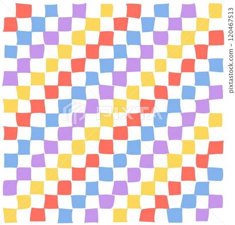 Psychedelic checkerboard poster 120467513